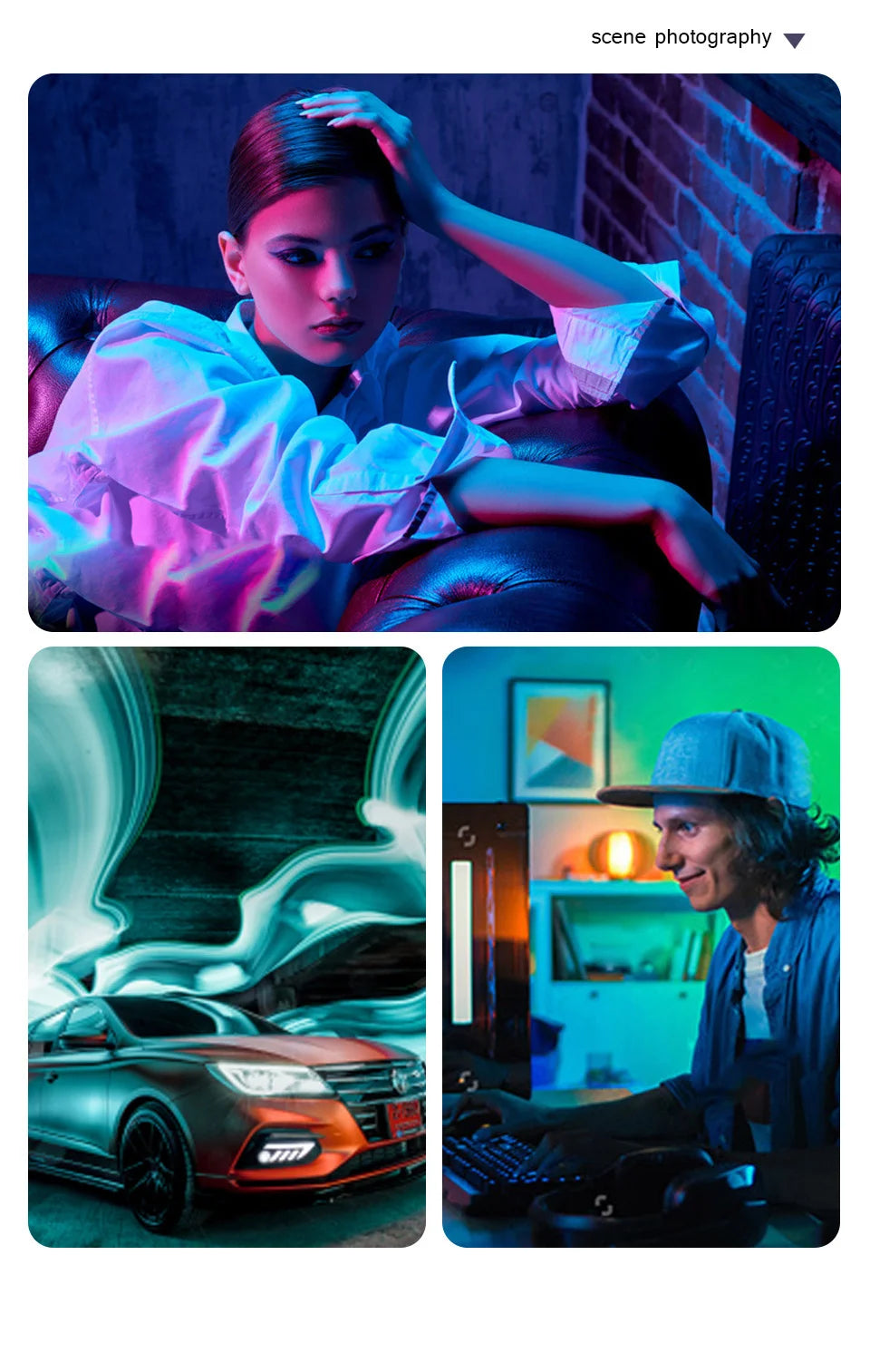 RGB Video Light Stick Wand Party Colorful LED Lamp Fill Light Handheld Flash Speedlight Photography Lighting With Tripod Stand