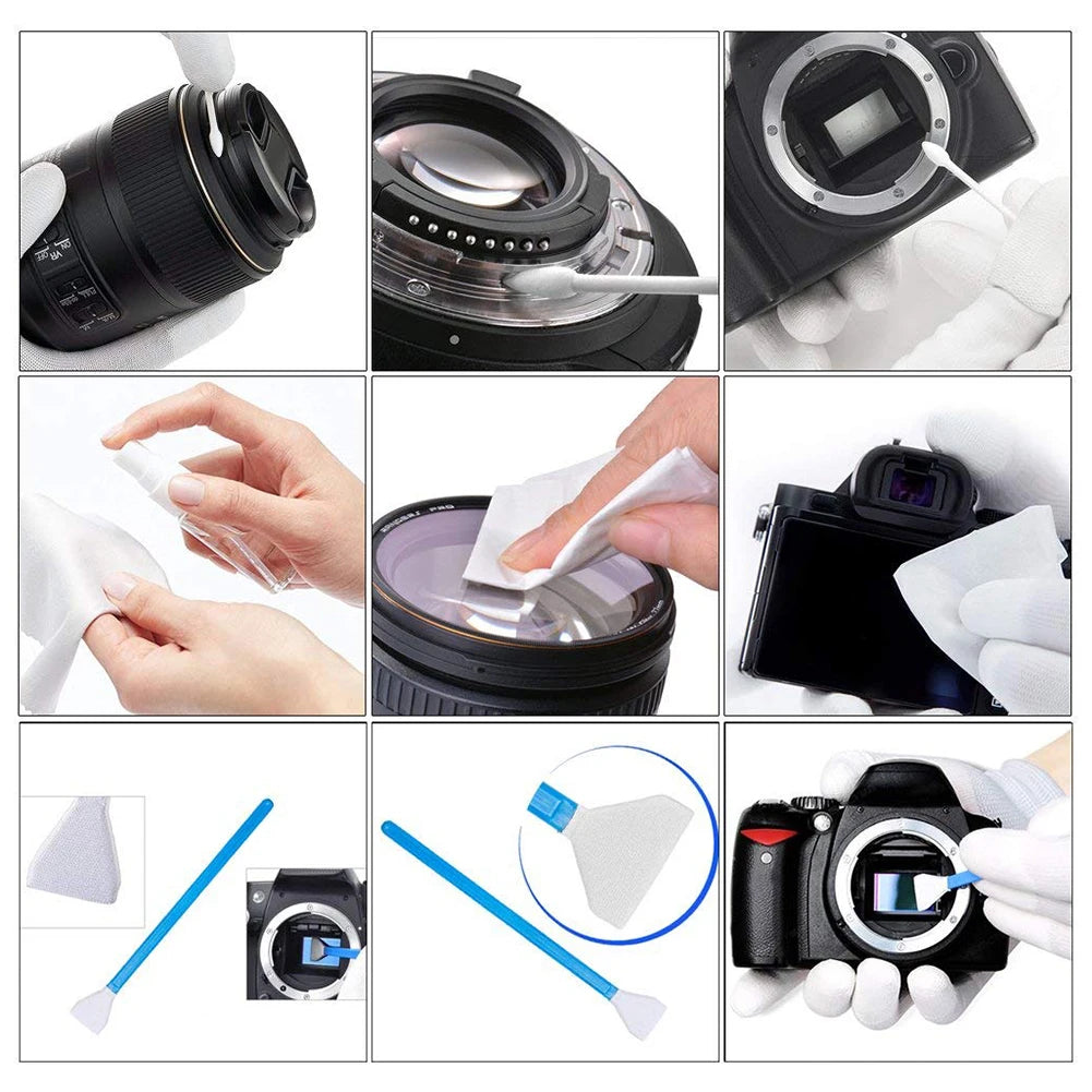 Photo Professional Cleaning Kit - Camera Cleaning Kit for FF DSLR & Mirrorless Cameras - w/Sensor Cleaning Swabs & Case, Works as Camera Lens Cleaning Kit, Sensor Cleaner