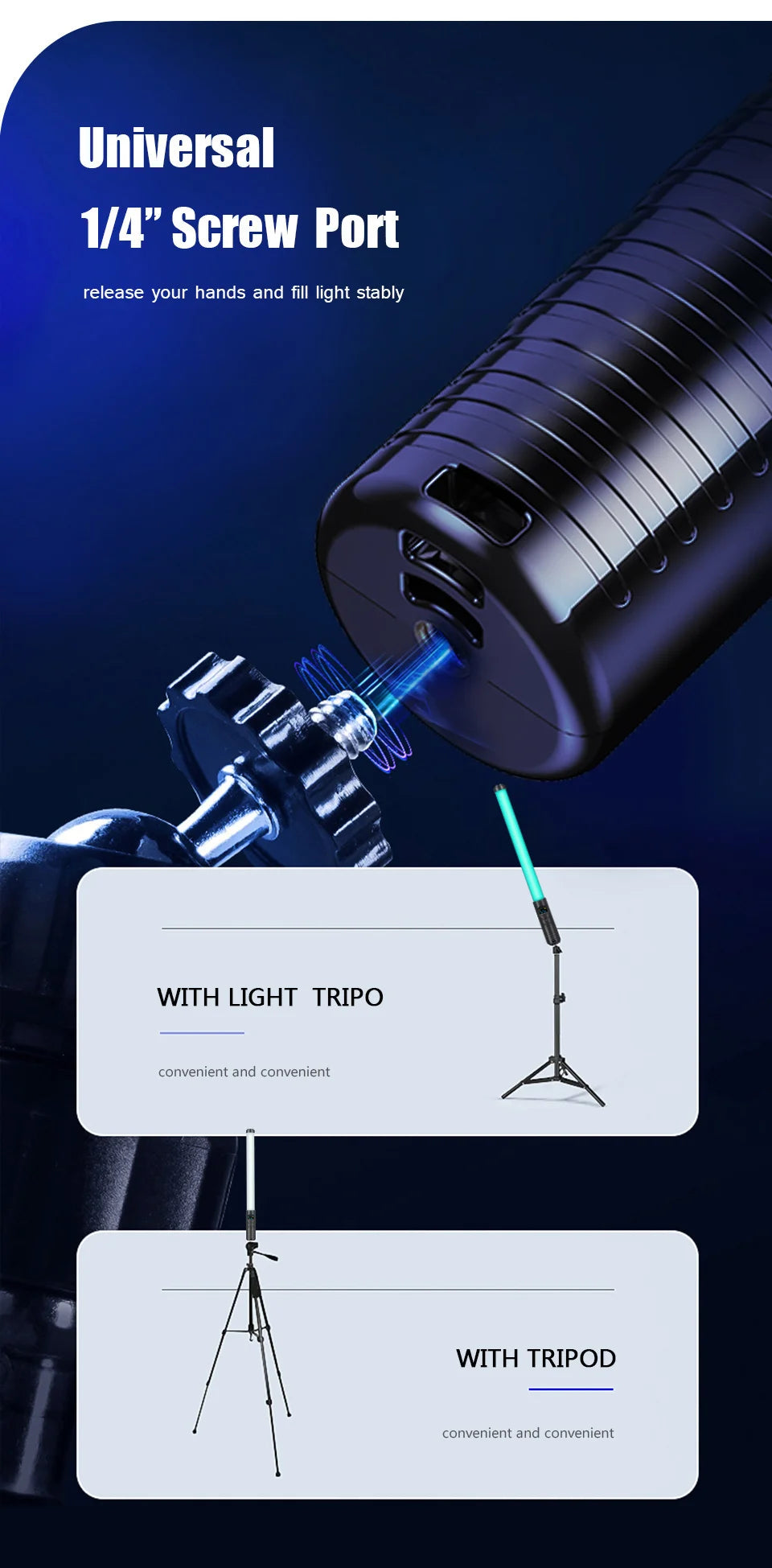 RGB Video Light Stick Wand Party Colorful LED Lamp Fill Light Handheld Flash Speedlight Photography Lighting With Tripod Stand