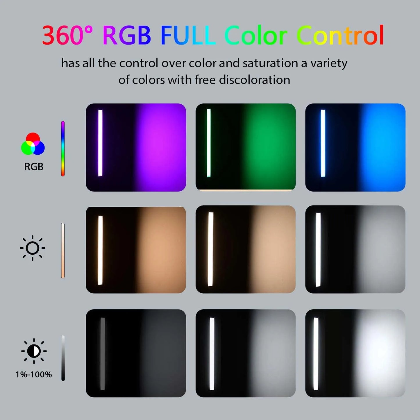 RGB Video Light Stick Wand Party Colorful LED Lamp Fill Light Handheld Flash Speedlight Photography Lighting With Tripod Stand