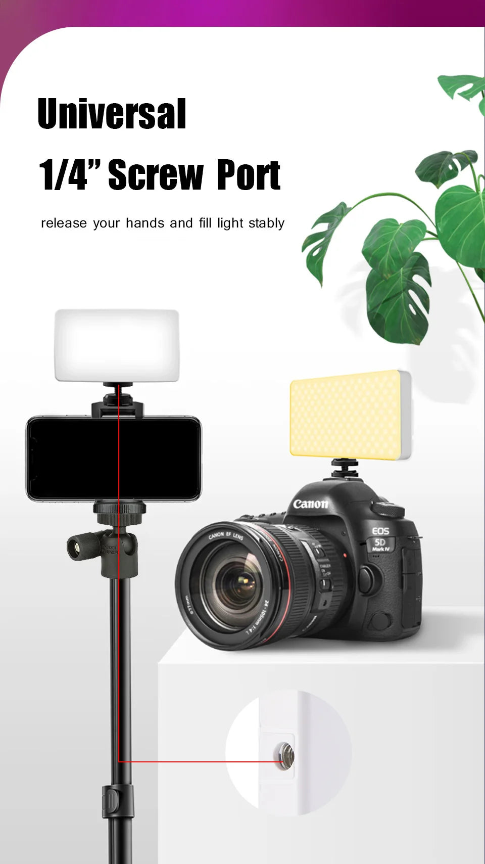 RGB LED Camera Light Full Color Output Video Lamp Kit Dimmable 2500K-8500K Bi-Color Panel Light CRI 95+