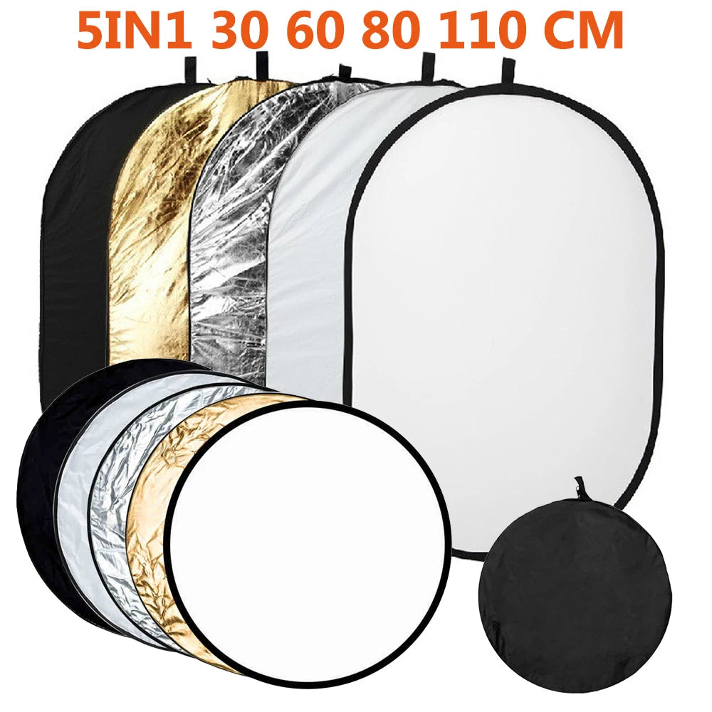 5 in 1 Photos Round Reflector For Photography Light Diffuser Photo
